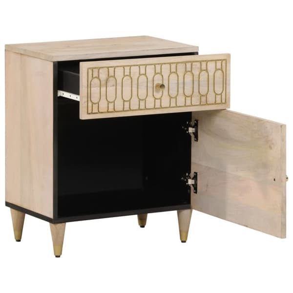 vidaXL Nattbord 50x33x60 cm heltre mango