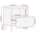 Miniatyrbilde 10 av 10: vidaXL Nattbord 40x33x46 cm heltre mango