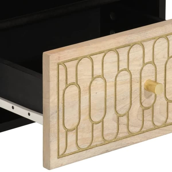 vidaXL sengebord 40x33x46 cm massivt mangotræ