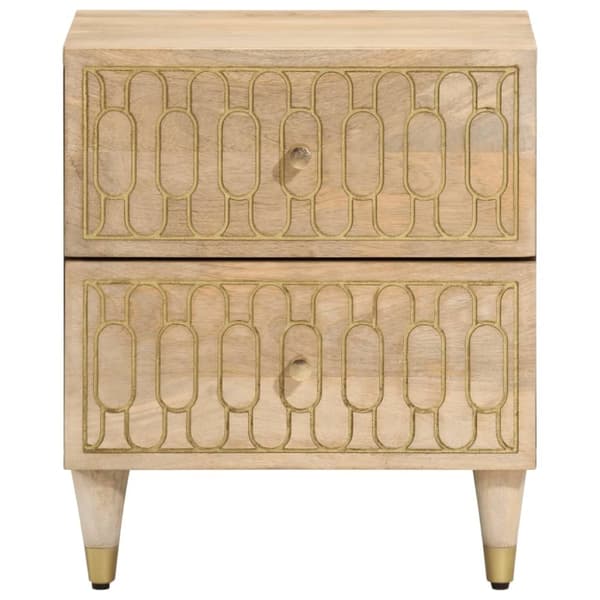 vidaXL sengeborde 2 stk. 40x33x46 cm massivt mangotræ