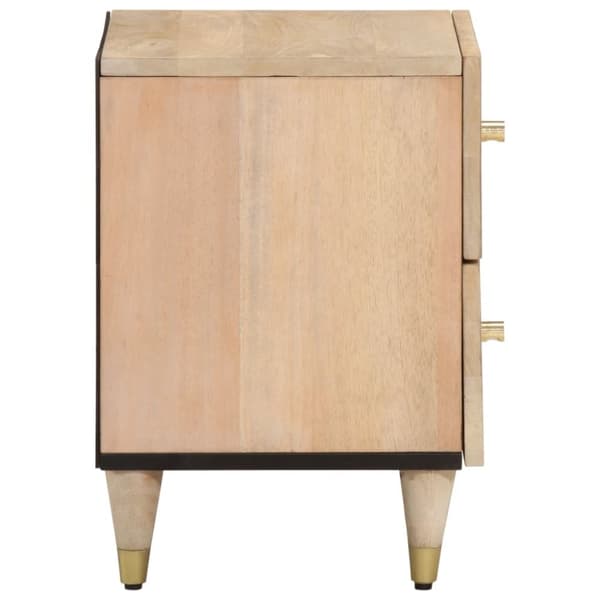 vidaXL sengeborde 2 stk. 40x33x46 cm massivt mangotræ