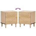 Miniatyrbilde 7 av 10: vidaXL Nattbord 2 stk 40x33x46 cm heltre mango