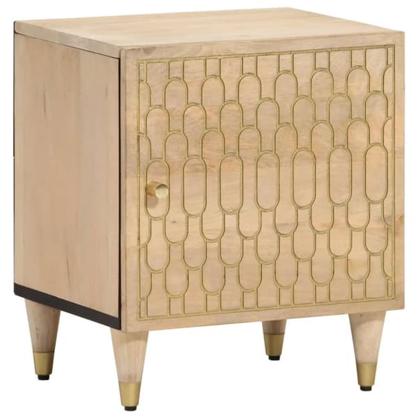 vidaXL Yöpöydät 2 kpl 40x33x46 cm täysi mangopuu
