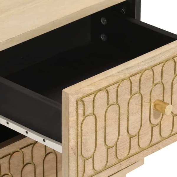 vidaXL Nattbord 40x33x46 cm heltre mango