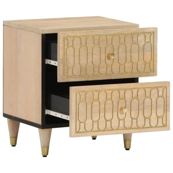 vidaXL Nattbord 40x33x46 cm heltre mango