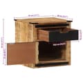 Miniatyrbilde 8 av 10: vidaXL Nattbord 45x40x45 cm heltre mango
