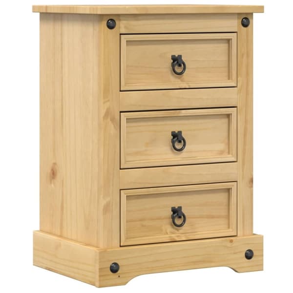 vidaXL sengebord Corona 45x35x64 cm massivt fyrretræ