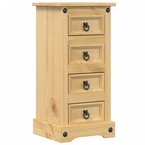 vidaXL Nattbord Corona 35x32,5x74 cm heltre furu