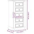 Miniatyrbilde 6 av 8: vidaXL Nattbord Corona 53x39x103 cm heltre furu