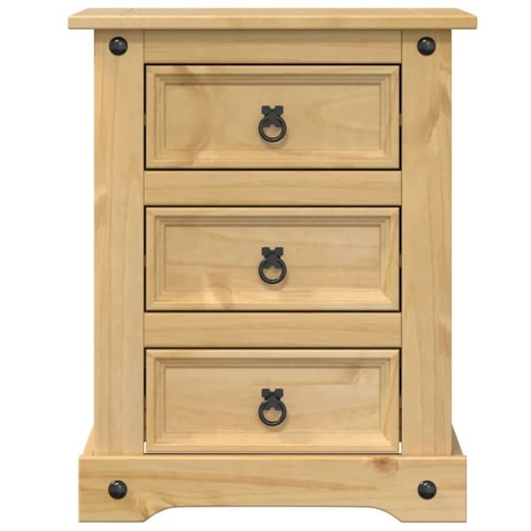 vidaXL Yöpöytä Corona 53x39x66 cm täysi mänty