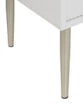 Miniatyrbillede 9 af 9: Sengebord Hvid Træ MDF 60 cm Høj Natbord med 2 Skuffer til Soveværelse Indretning
