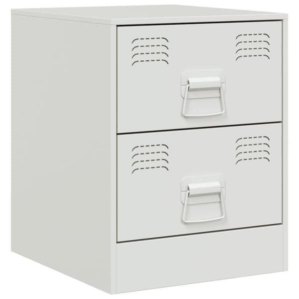 vidaXL sengeborde 2 stk. 34,5x39x44 cm stål hvid