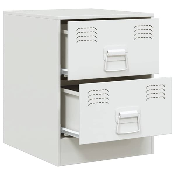 vidaXL sengeborde 2 stk. 34,5x39x44 cm stål hvid