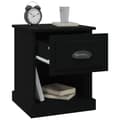 Miniatyrbillede 7 af 11: vidaXL sengeborde 2 stk. 39x39x47,5 cm konstrueret træ sort -  Natborde