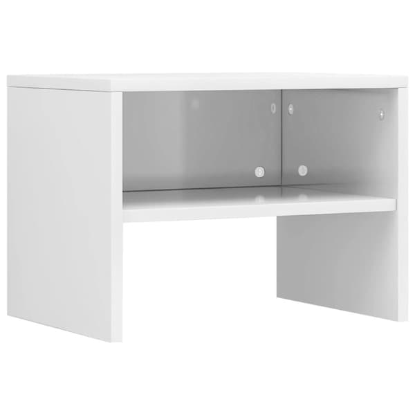 vidaXL sengebord 2 stk. 40x30x30 cm konstrueret træ hvid højglans -  Natborde