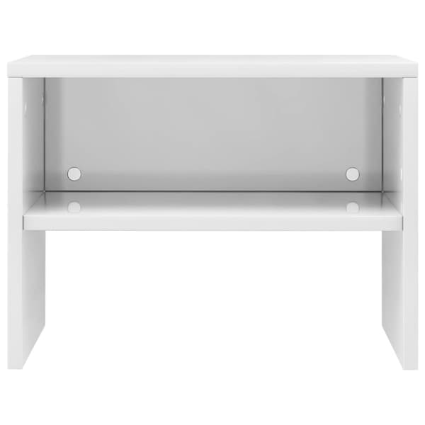 vidaXL sengebord 2 stk. 40x30x30 cm konstrueret træ hvid højglans -  Natborde