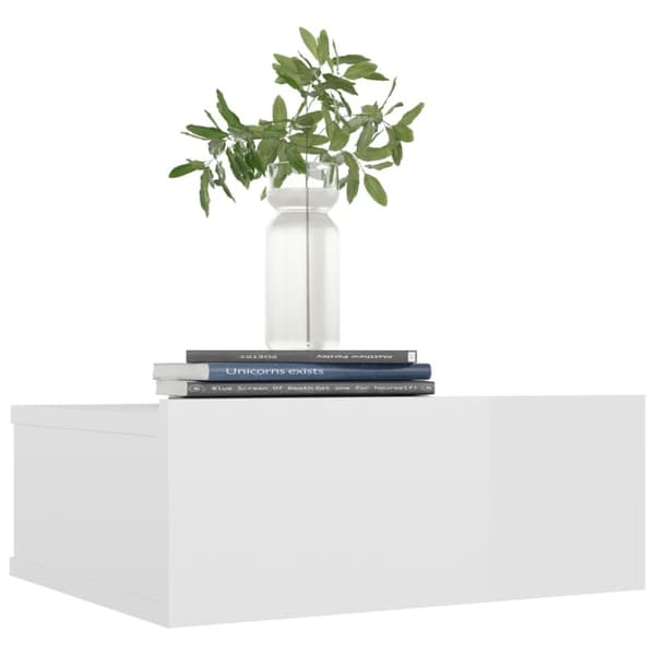 vidaXL Kelluvat yöpöydät 2 kpl valkoinen 40x30x15 cm tekninen puu - Yöpöydät