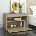 Miniatyrbillede 7 af 11: vidaXL sengebord med LED-lys 60x35x40 cm konstrueret træ sonoma-eg -  Natborde