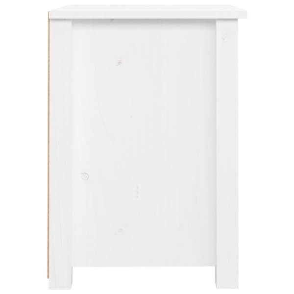vidaXL Sängbord vit 40x35x49 cm massiv furu - Nattduksbord