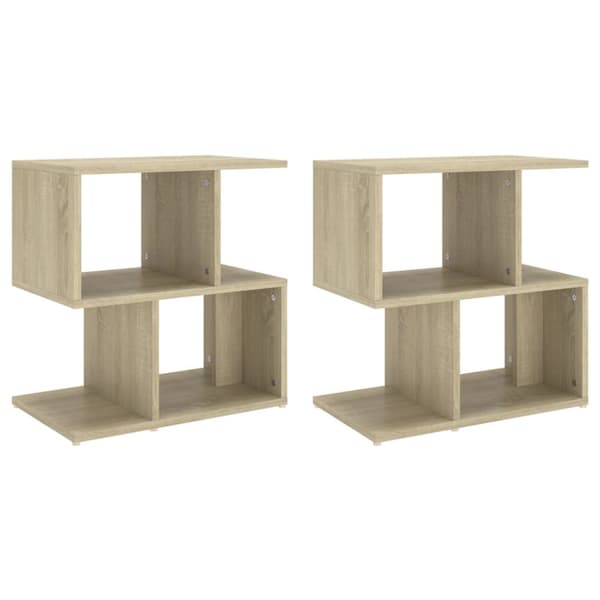 vidaXL sengeskabe 2 stk. 50x30x51,5 cm spånplade sonoma-eg - Natborde