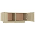 Miniatyrbillede 7 af 10: vidaXL sengeskab 100x35x40 cm konstrueret træ sonoma-eg -  Natborde