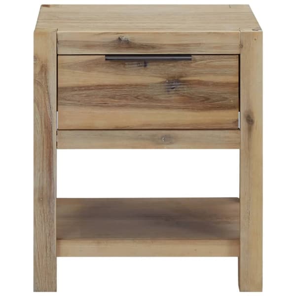 vidaXL Sängbord med låda 40x30x48 cm massivt akaciaträ -  Nattduksbord