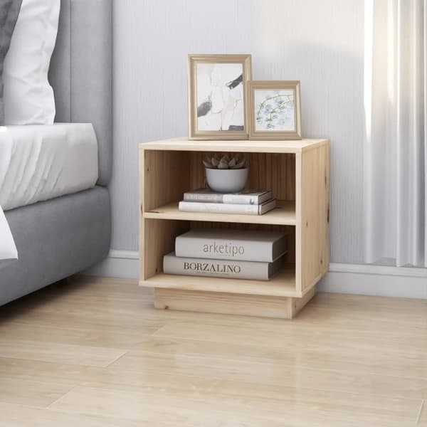 vidaXL sengeborde 2 stk. 40x34x40 cm massivt fyrretræ -  Natborde