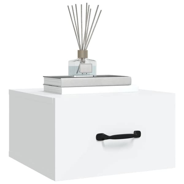 vidaXL væghængte sengeborde 2 stk. 35x35x20 cm hvid - Natborde