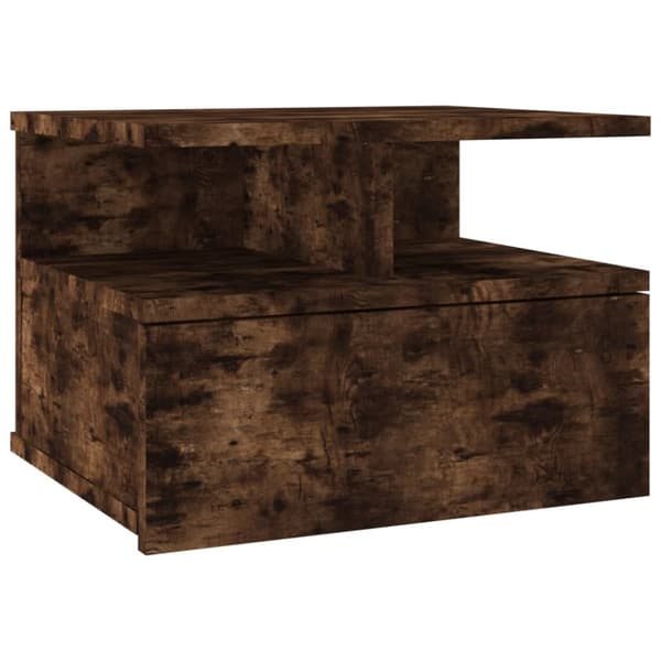 vidaXL væghængte natborde 2 stk. 40x31x27 cm konstrueret træ røget eg - Natborde