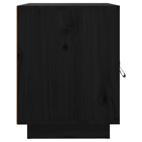 vidaXL Yöpöydät 2 kpl musta 40x34x45 cm täysi mänty - Yöpöydät