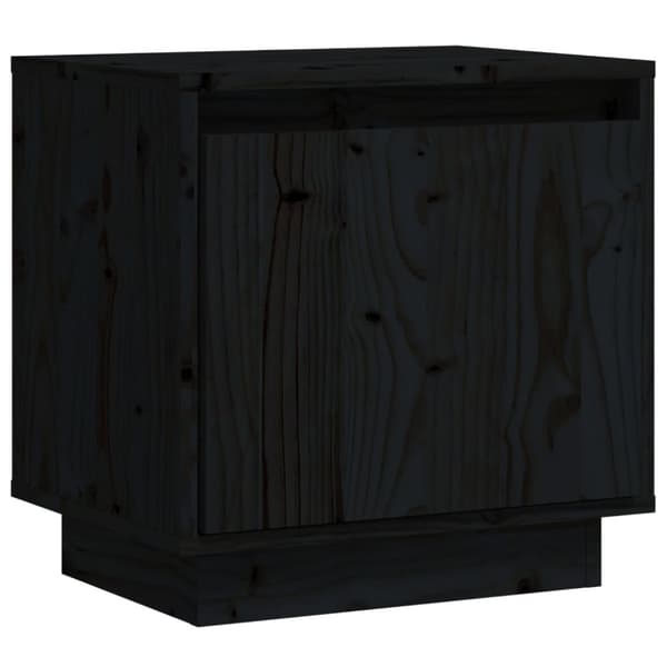 vidaXL Sängbord svart 40x30x40 cm massiv furu - Nattduksbord