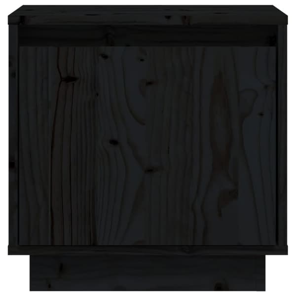 vidaXL Sängbord svart 40x30x40 cm massiv furu -  Nattduksbord