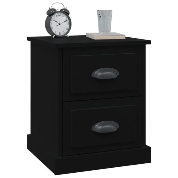 vidaXL Yöpöydät 2 kpl musta 39x39x47,5 cm tekninen puu -  Yöpöydät