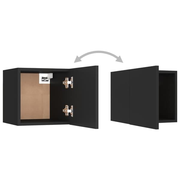 vidaXL Sängbord svart 30,5x30x30 cm konstruerat trä - Nattduksbord