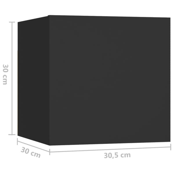vidaXL Sängbord svart 30,5x30x30 cm konstruerat trä - Nattduksbord