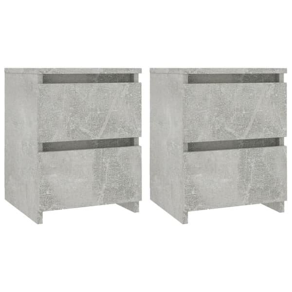 vidaXL Yöpöydät 2 kpl betoninharmaa 30x30x40 cm tekninen puu -  Yöpöydät