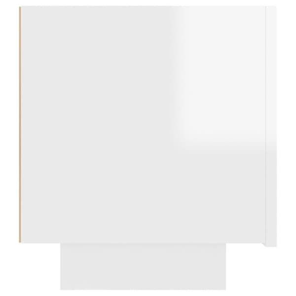 vidaXL sengebord 100x35x40 cm konstrueret træ hvid højglans - Natborde