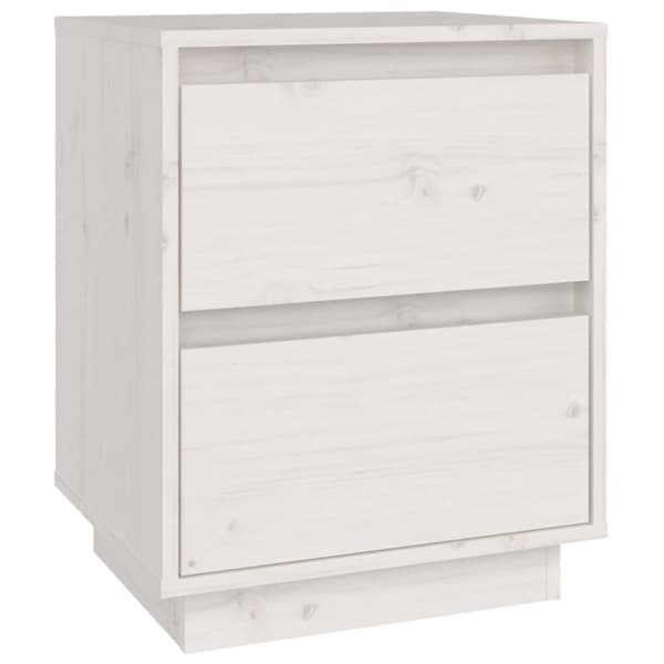 vidaXL Sängbord vit 40x35x50 cm massiv furu -  Nattduksbord