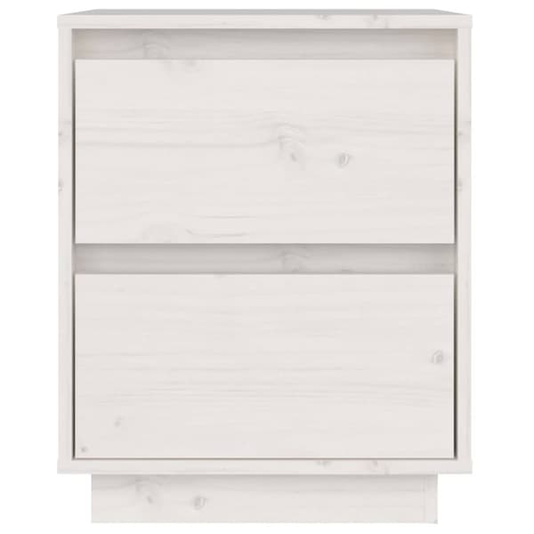 vidaXL Sängbord vit 40x35x50 cm massiv furu - Nattduksbord