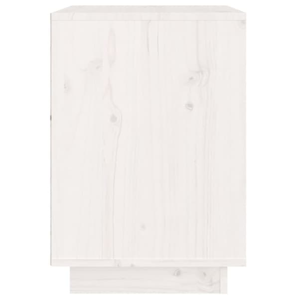 vidaXL Sängbord vit 40x35x50 cm massiv furu - Nattduksbord