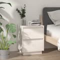 Miniatyrbild 1 av 10: vidaXL Sängbord vit 40x35x50 cm massiv furu -  Nattduksbord