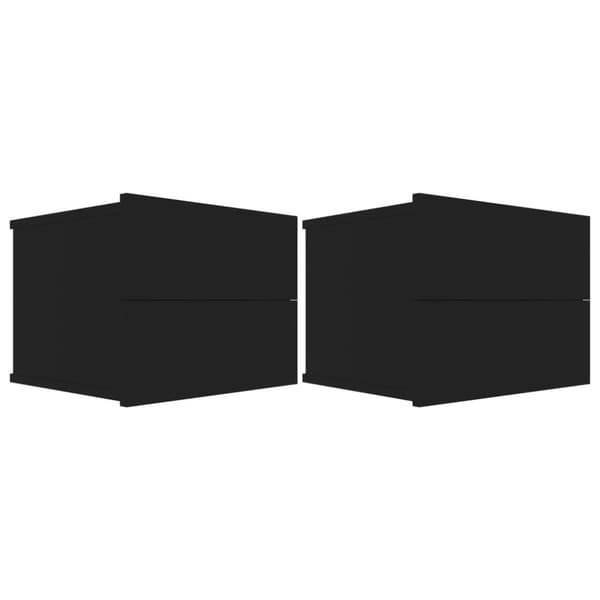 vidaXL Yöpöydät 2kpl musta 40x30x30 cm tekninen puu - Yöpöydät
