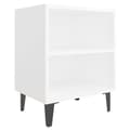 Miniatyrbillede 3 af 8: vidaXL sengebord med metalben 40x30x50 cm hvid -  Natborde