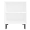 Miniatyrbillede 5 af 8: vidaXL sengebord med metalben 40x30x50 cm hvid -  Natborde