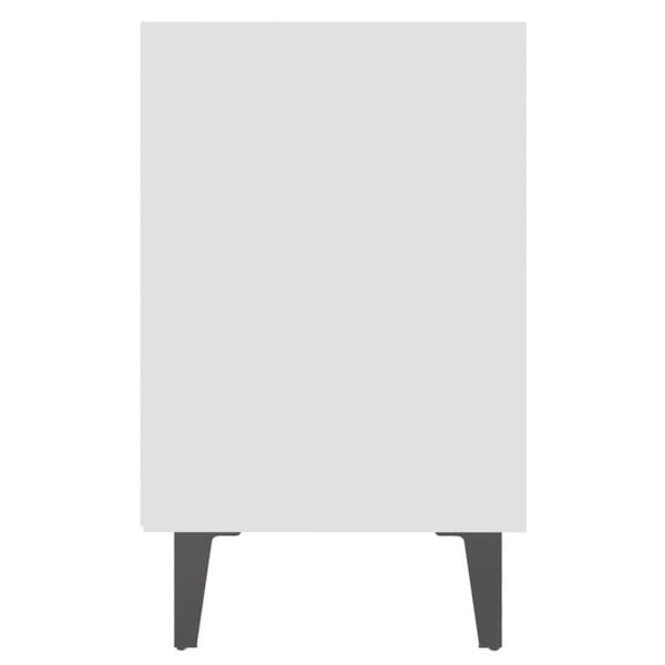 vidaXL sengebord med metalben 40x30x50 cm hvid - Natborde
