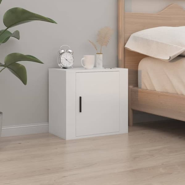vidaXL Väggmonterade sängbord 2 st vit 50x30x47 cm -  Nattduksbord
