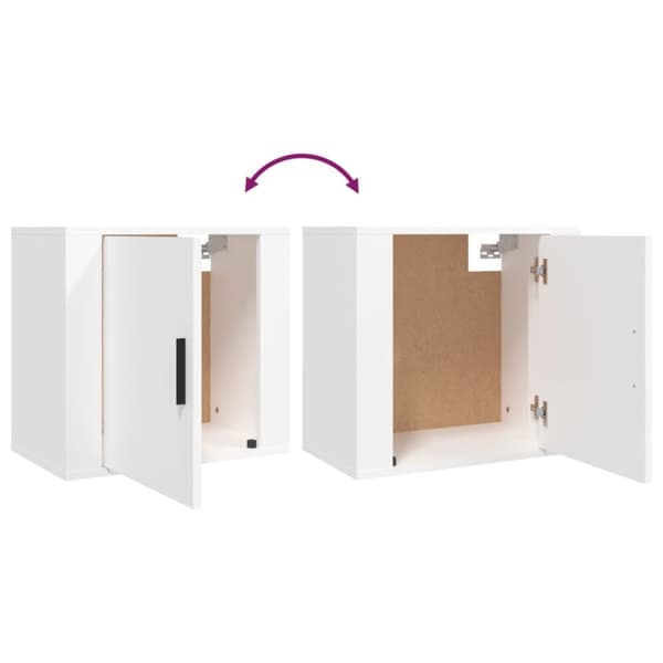 vidaXL Väggmonterade sängbord 2 st vit 50x30x47 cm -  Nattduksbord