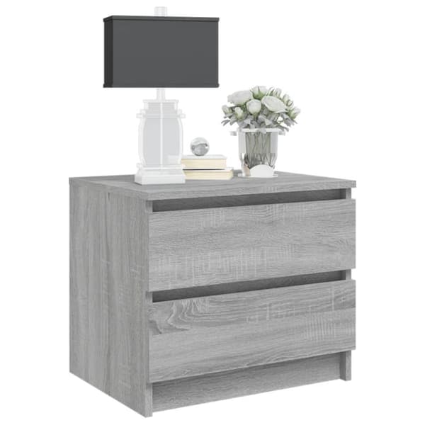 vidaXL sengebord 50x39x43,5 cm konstrueret træ grå sonoma-eg - Natborde