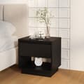 Miniatyrbillede 1 af 8: vidaXL sengebord 45x34x44 cm konstrueret træ sort -  Natborde