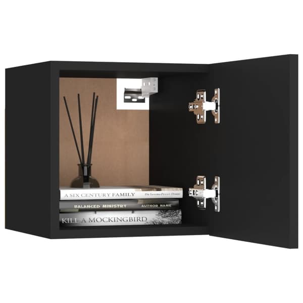 vidaXL sengeskabe 2 stk. 30,5x30x30 cm spånplade sort - Natborde